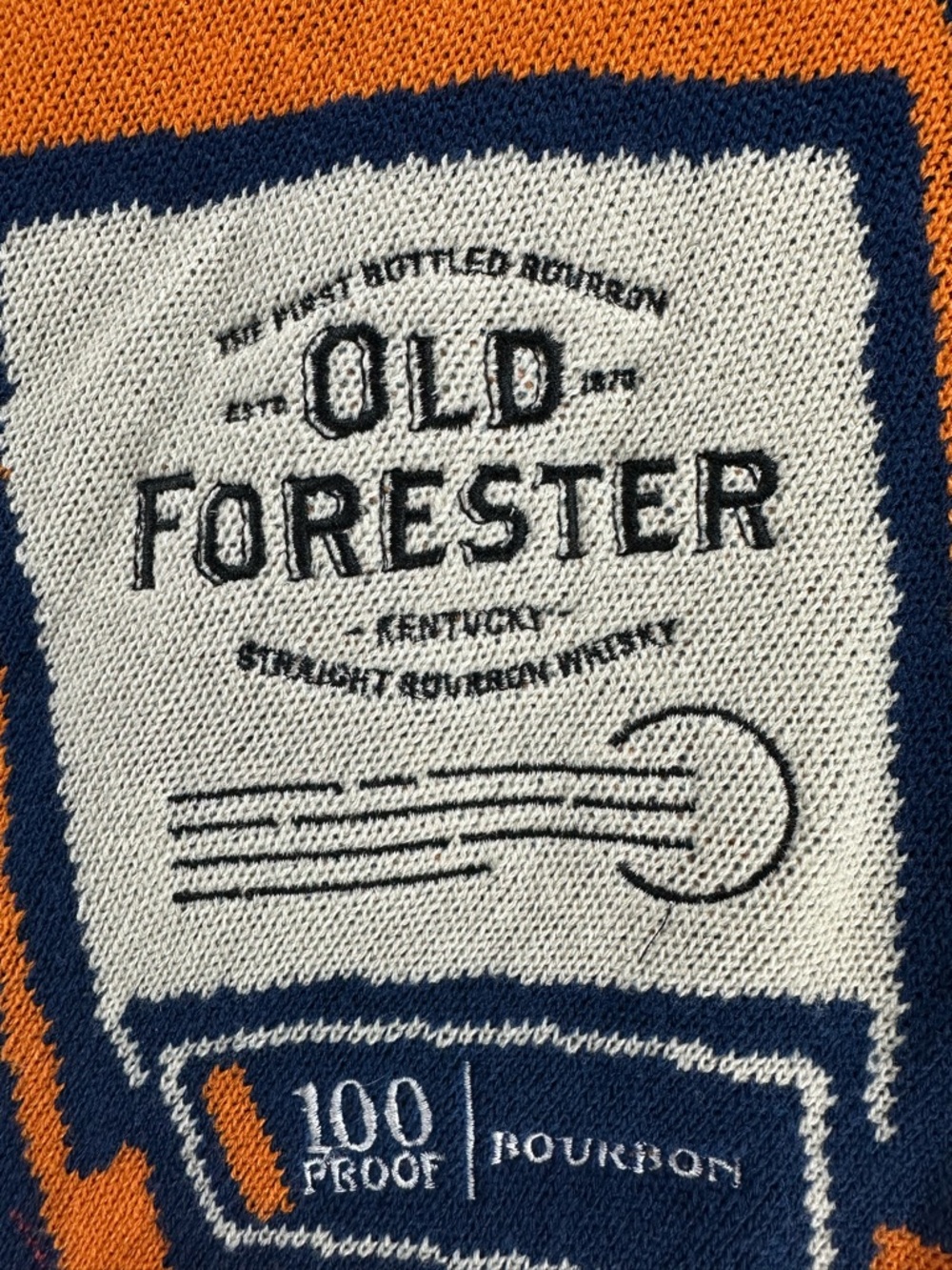 Old Forester Bourbon Festive Blue Crewneck Christmas‎ Sweater Size M - Picture 7 of 7